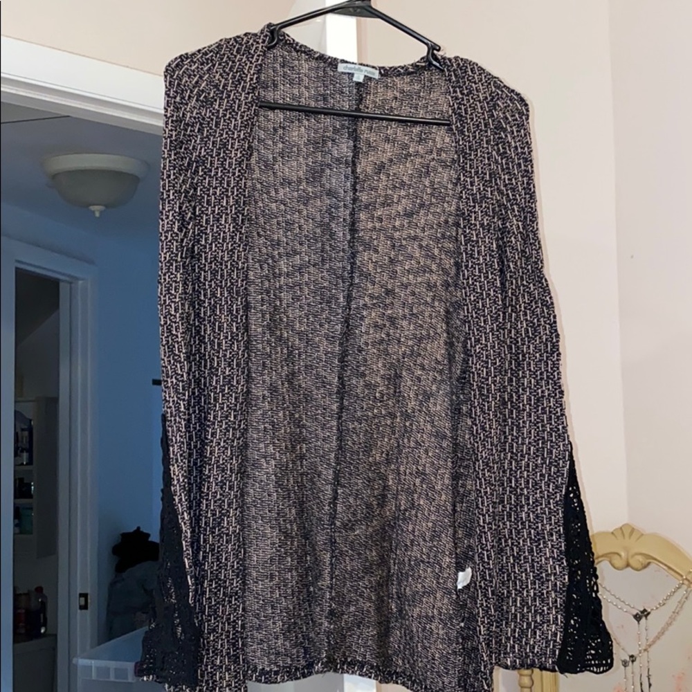 Black and Light Brown Cardigan